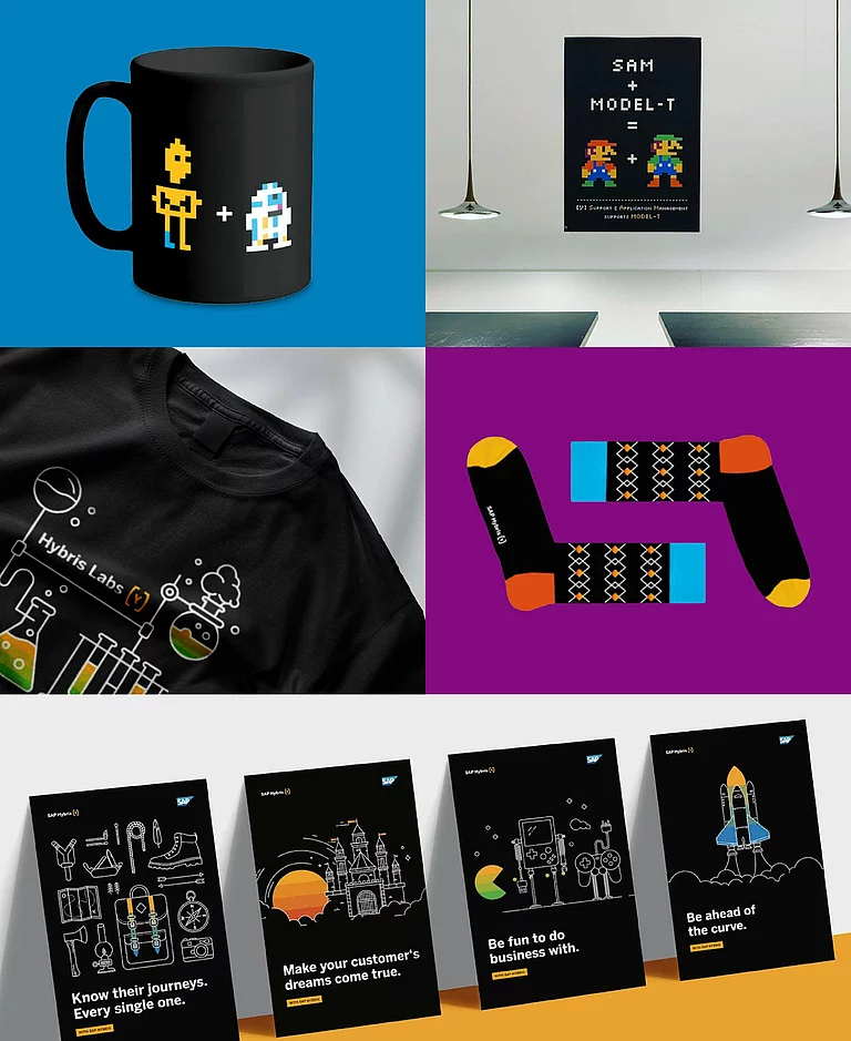 Merchandising Collage Merchandiseprodukte SAP Hybris