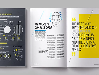 Editorial Design Shown is an editorial design for an SAP text page by design agency SNK