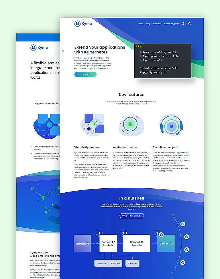Microsites and Subbrands On display is the design of microsites and sub-brands for SAP, created by SNK design agency